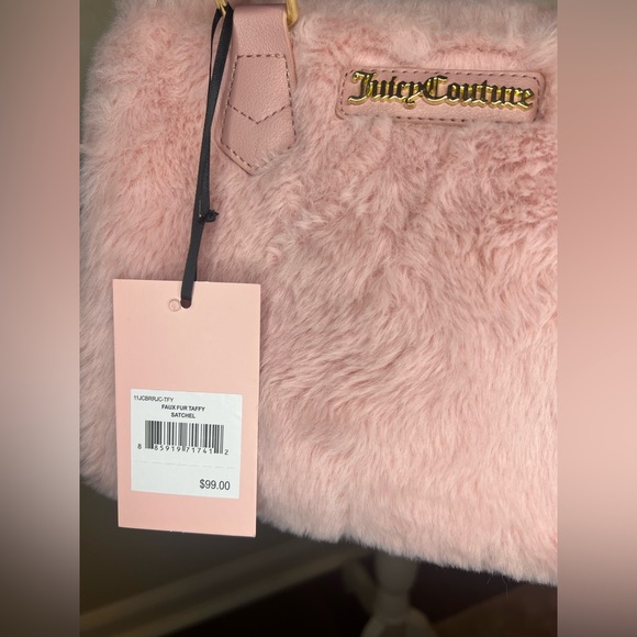 Juicy Couture Faux Fur Taffy Satchel NWT - Picture 5 of 8